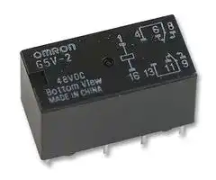 G5V-2 DC48: Signal Relay, 48 VDC, DPDT, 2 A, G5V-2 Series, Through Hole, Non Latching