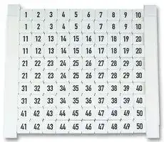 DEK5-047346 5FW: Terminal Block Marker, Marker Card, Terminal Blocks, 1 - 50, 5 mm, Defafix
