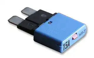 1610-21-15A.: Thermal Circuit Breaker, 1610 Series, 15 A, 1 Pole, 28 VDC, Auto Fuse Holder