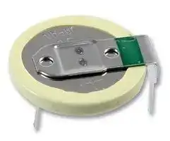 CR-1220/HFN: Battery, 3 V, 1220, Lithium Manganese Dioxide, 35 mAh, PCB Pins, 1