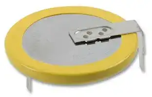 CR-2330/HFN: Battery, Coin Cell, Single Cell, 3 V, 2330, Lithium Manganese Dioxide, 265 mAh, PCB Pins, 1