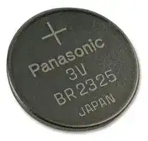 BR-2325/BN: Battery, 3 V, 2325, Lithium Poly Carbon Monofluoride, 165 mAh, Pressure Contact, 1