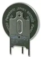 BR-2032/GVN: Battery, 3 V, 2032, Lithium Poly Carbon Monofluoride, 190 mAh, PCB Pins, 1