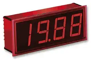 DMS-30PC-1-RS-C: Voltmeter, DMS-30PC Series, DC Voltage, -2V to +2V, 3.5 Digits, 4.75 V to 5.25 V, Red
