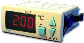 ETC1311-FE-SM7: Thermostat, ETC1311 Series, J Type Thermocouple, 9 to 30 Vdc, 8A Relay Output