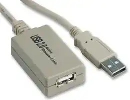 PSG08427: USB Cable, Type A Plug to Type A Receptacle, 5 m, 16.4 ft, USB 2.0, Beige