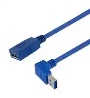 U3A00046-075M: USB 3.0 FEMALE TO MALE TYPE A RIGHT ANGLE UP EXIT 0.75M