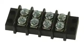 38770-0104: Panel Mount Barrier Terminal Block, 2 Row, 4 Ways, 22 AWG, 14 AWG, 9.53 mm, 15 A