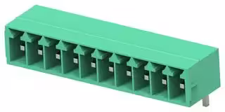 1-2842478-0: Terminal Block, 1Row, Green, Header, 3.5 mm, 10 Ways, 8 A, 300 V, Through Hole Right Angle