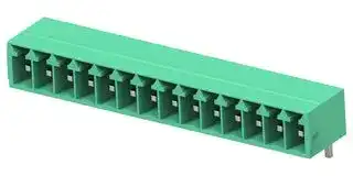 1-2842478-4: Terminal Block, 1Row, Green, Header, 3.5 mm, 14 Ways, 8 A, 300 V, Through Hole Right Angle