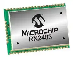 RN2483A-I/RM103: Automated Meter Reading Module, GFSK, 10.937Kbps, 868MHz, -146dBm, 2.1V to 3.6V, I2C, SPI, UART