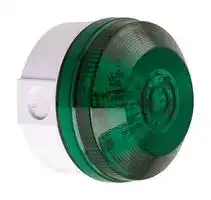X195-02WH-04: Beacon, Continuous/Flashing, Green, 28 V, IP65, 104 mm x 73 mm, X195 Series