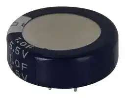 KR-5R5C105H-R: Supercapacitor, 1 F, 5.5 V, PC Pin, -20%, +80%, 5 mm, 1000 hours @ 70°C