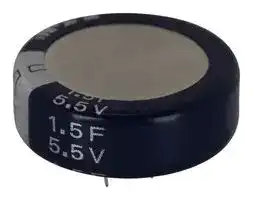 KR-5R5C155-R: Supercapacitor, 1.5 F, 5.5 V, PC Pin, -20%, +80%, 5 mm, 1000 hours @ 70°C
