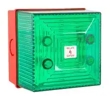 245450: Visual Signal Device, Flashing, 280 VAC, Green, IP65, 91.5 mm H, Yodac FD40 Series