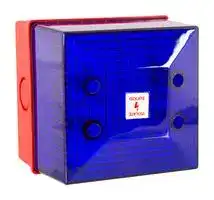 245452: Visual Signal Device, Flashing, 280 VAC, Blue, IP65, 91.5 mm H, Yodac FD40 Series