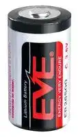 ER26500: Battery, 3.6 V, C, Lithium Thionyl Chloride, 8.5 Ah, Raised Positive and Flat Negative, 1