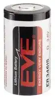 ER34615: Battery, 3.6 V, D, Lithium Thionyl Chloride, 19 Ah, Raised Positive and Flat Negative, 1
