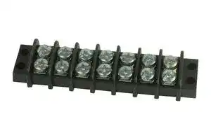 38770-0107: Panel Mount Barrier Terminal Block, 2 Row, 7 Ways, 22 AWG, 14 AWG, 9.53 mm, 15 A