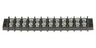 38770-0112: Panel Mount Barrier Terminal Block, 2 Row, 12 Ways, 22 AWG, 14 AWG, 9.53 mm, 15 A