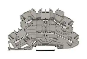 2002-2601: DIN Rail Mount Terminal Block, 4 Ways, 22 AWG, 12 AWG, 4 mm², Push In, 24 A