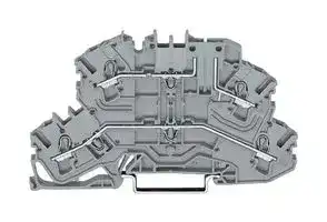 2002-2661: DIN Rail Mount Terminal Block, 4 Ways, 22 AWG, 12 AWG, 2.5 mm², Push In, 16 A