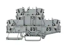 2002-2701: DIN Rail Mount Terminal Block, 4 Ways, 22 AWG, 12 AWG, 2.5 mm², Push In, 24 A