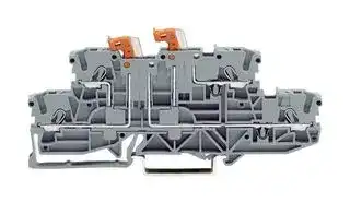 2002-2951: DIN Rail Mount Terminal Block, 4 Ways, 22 AWG, 12 AWG, 2.5 mm², Push In, 16 A