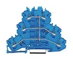 2002-3209: DIN Rail Mount Terminal Block, 6 Ways, 22 AWG, 12 AWG, 2.5 mm², Push In, 24 A