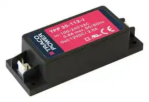 TPP 30-103-J: AC/DC Enclosed Power Supply (PSU), ITE, Household & Medical, 1 Outputs, 20 W, 3.3 VDC, 6 A