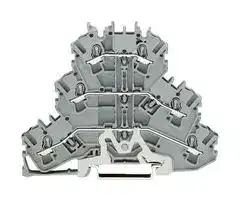 2002-3227: DIN Rail Mount Terminal Block, 6 Ways, 22 AWG, 12 AWG, 2.5 mm², Push In, 24 A