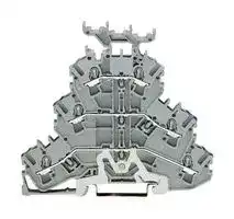 2002-3247: DIN Rail Mount Terminal Block, 6 Ways, 22 AWG, 12 AWG, 2.5 mm², Push In, 24 A