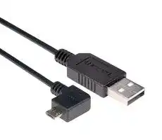 CAA-90RMICB-2M: USB Cable, Type A Plug to 90° Micro Type B Plug, 2 m, 6.6 ft, USB 2.0, Black
