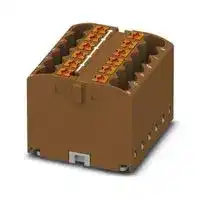 3273426: Panel Mount Barrier Terminal Block, Brown, Adhesive, 24 A, 450 V, 12 Pole, Push In, 12 AWG