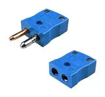 AS-T-M+F: Thermocouple Connector, Standard, Blue, Plug, Socket, Type T, ANSI