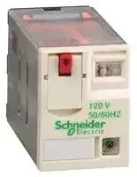 RXM4AB2F7: General Purpose Relay, Zelio RXM Series, Power, 4PDT, 120 VAC, 6 A