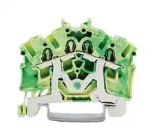 2002-6407: DIN Rail Mount Terminal Block, 4 Ways, 22 AWG, 12 AWG, 2.5 mm², Push In