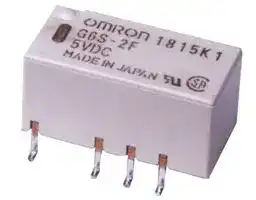 G6S-2F-DC12: Signal Relay, 12 VDC, DPDT, 2 A, G6S Series, Surface Mount, Non Latching