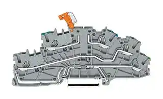 2003-6641: DIN Rail Mount Terminal Block, 5 Ways, 22 AWG, 12 AWG, 2.5 mm², Push In, 20 A
