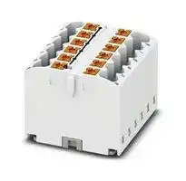 3273428: Panel Mount Barrier Terminal Block, white, Adhesive, 24 A, 450 V, 12 Pole, Push In, 12 AWG
