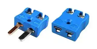 AM-T-MQ+FQ: Thermocouple Connector, Miniature, Blue, Quick Wire, Plug, Socket, Type T, ANSI