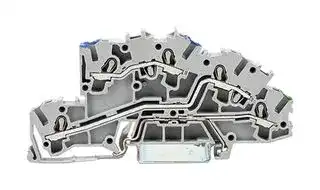 2003-7646: DIN Rail Mount Terminal Block, 5 Ways, 22 AWG, 12 AWG, 2.5 mm², Push In, 24 A