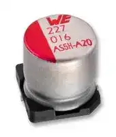 865230645010: SMD Aluminium Electrolytic Capacitor, Radial Can - SMD, 22 µF, 50 V, 5000 hours @ 105°C, Polar