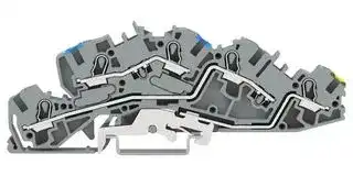 2005-7646: DIN Rail Mount Terminal Block, 5 Ways, 20 AWG, 10 AWG, 4 mm², Push In, 32 A