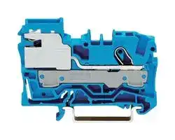 2006-7114: DIN Rail Mount Terminal Block, 1 Ways, 20 AWG, 8 AWG, 6 mm², Push In, 51 A