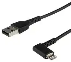 RUSBLTMM1MBR: USB Cable, 1m / 3.3ft Angled Lightning to USB Cable, MFI Certified Lightning Cable, Black