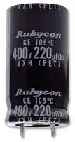250VXH1800MEFCSN35X50: Electrolytic Capacitor, Snap-in, 1800 µF, 250 V, ± 20%, Snap-In, 5000 hours @ 105°C