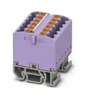 3274138: Panel Mount Barrier Terminal Block, Violet, NS 15, 24 A, 690 V, 12 Pole, Push In, 12 AWG