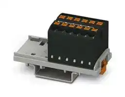 3273036: Panel Mount Barrier Terminal Block, Black, NS35, 24 A, 690 V, 12 Pole, Push In, 12 AWG