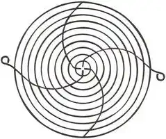 MC32678: Fan Finger Guard, Steel - Wire Form, 140mm Axial Fans, 162 mm, Bright Nickel Chrome